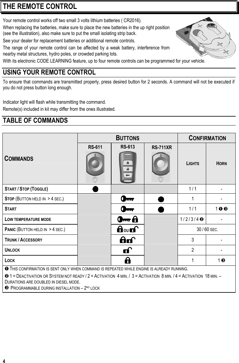 Page 6 of 12 - Astrostart Astrostart-Rs-611-Users-Manual PUB2007007V00R00