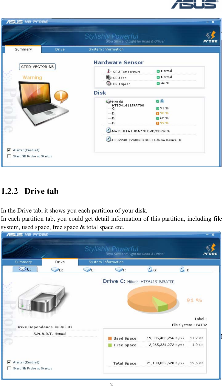 Page 4 of 8 - Asus - NB Probe If Not Then  NBprobe User Guide XP EN V1