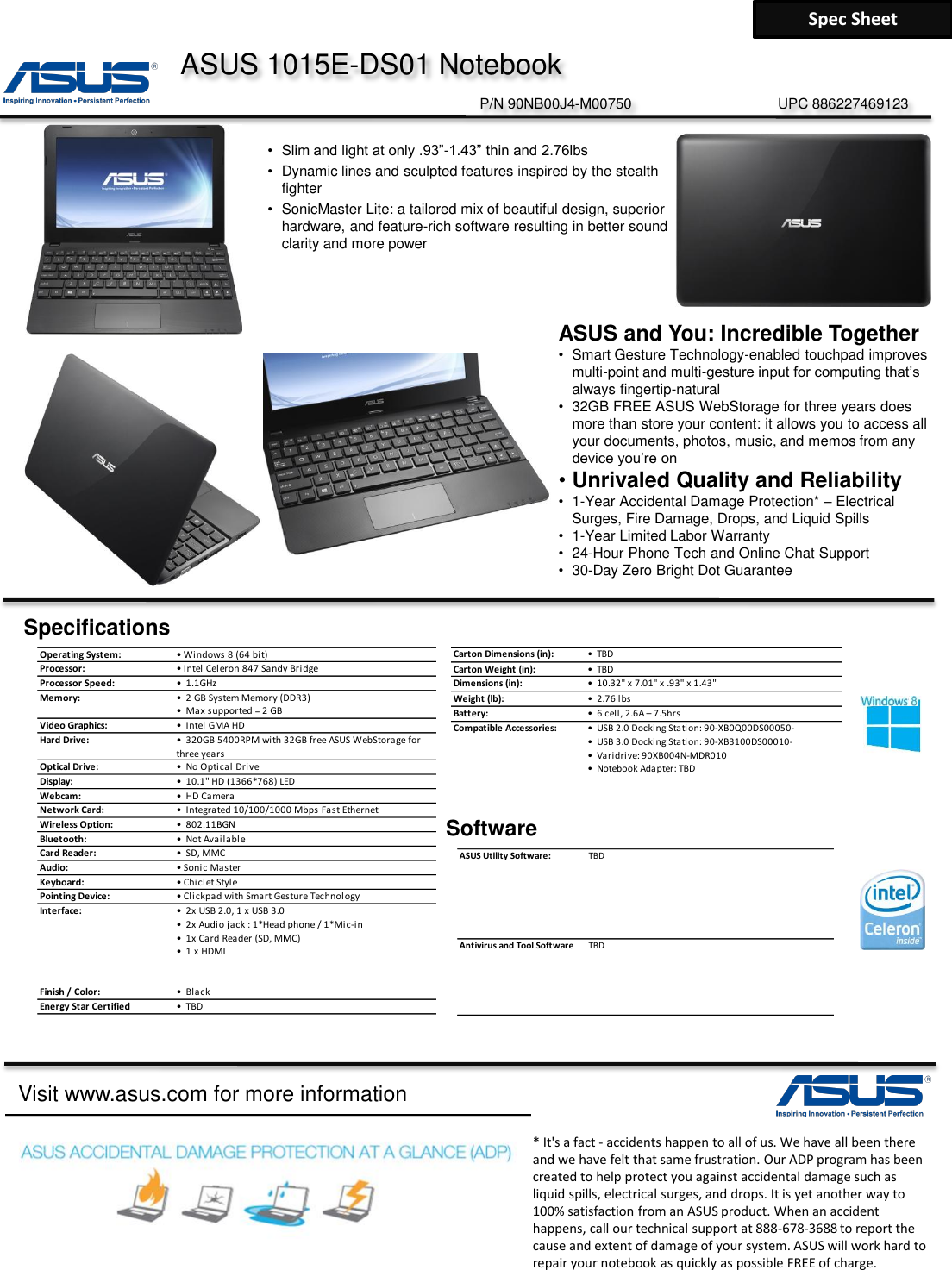 Ноутбук ASUS 1015e
