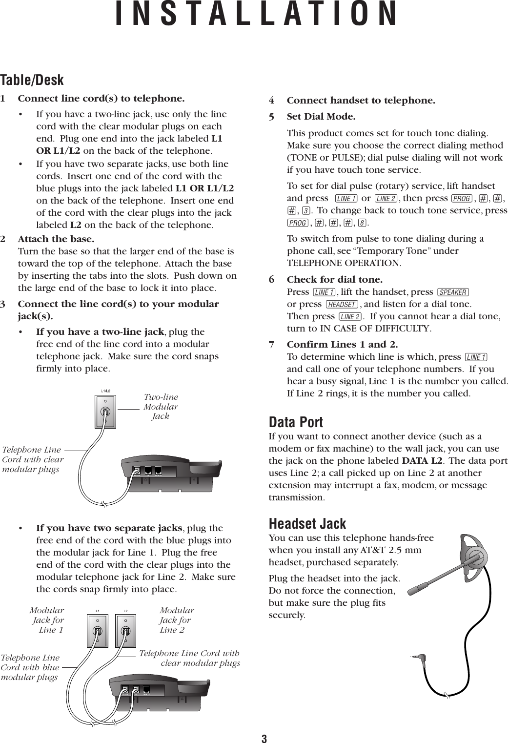 Page 3 of 8 - Atandt Atandt-952-Users-Manual-  Atandt-952-users-manual