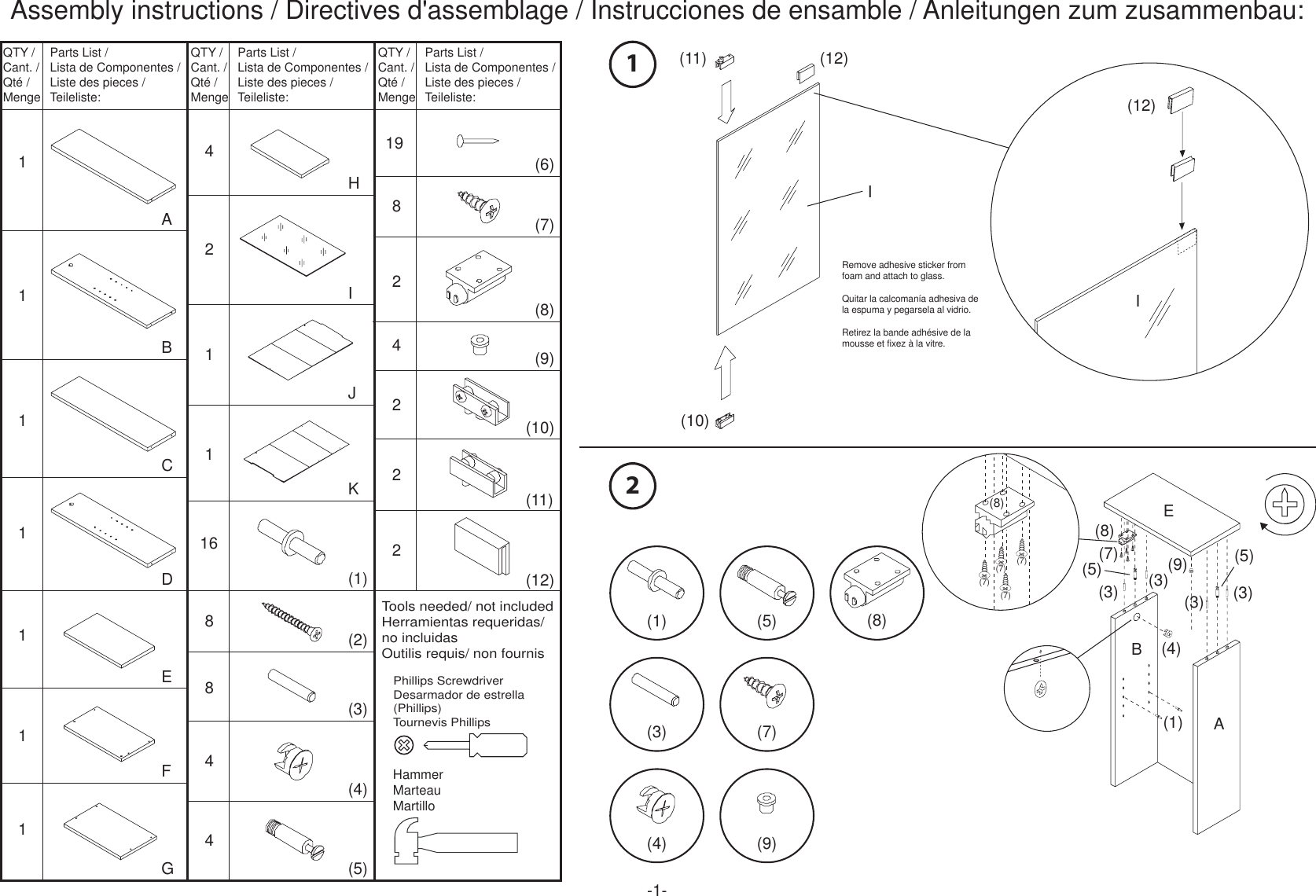 Page 2 of 5 - Atlantic Atlantic-406-Cd-Users-Manual- 070806 Oskar With Frosted Glass Doors 38435388 R1.3  Atlantic-406-cd-users-manual