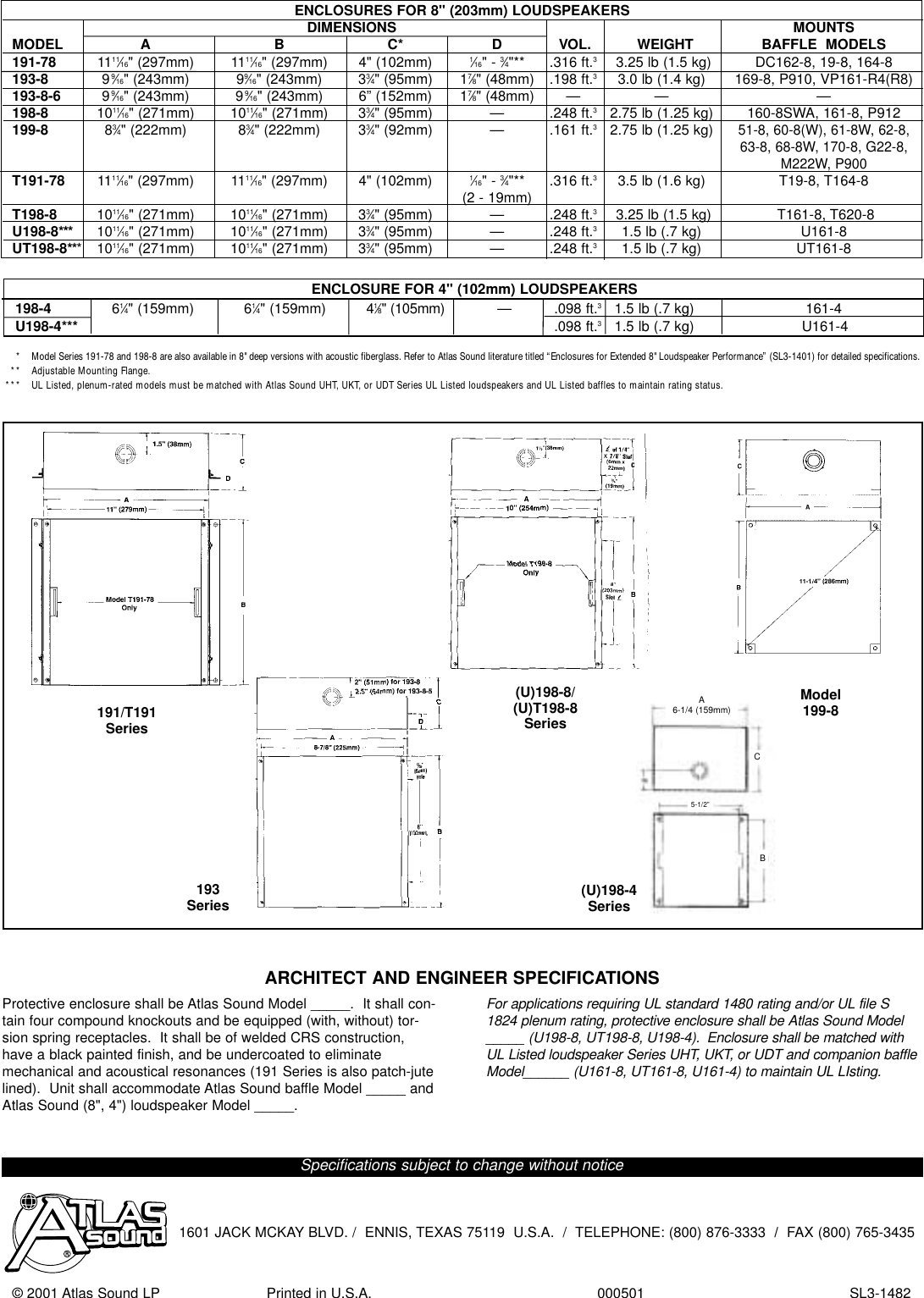 Page 2 of 2 - Atlas-Sound Atlas-Sound-193-8-Users-Manual-  Atlas-sound-193-8-users-manual