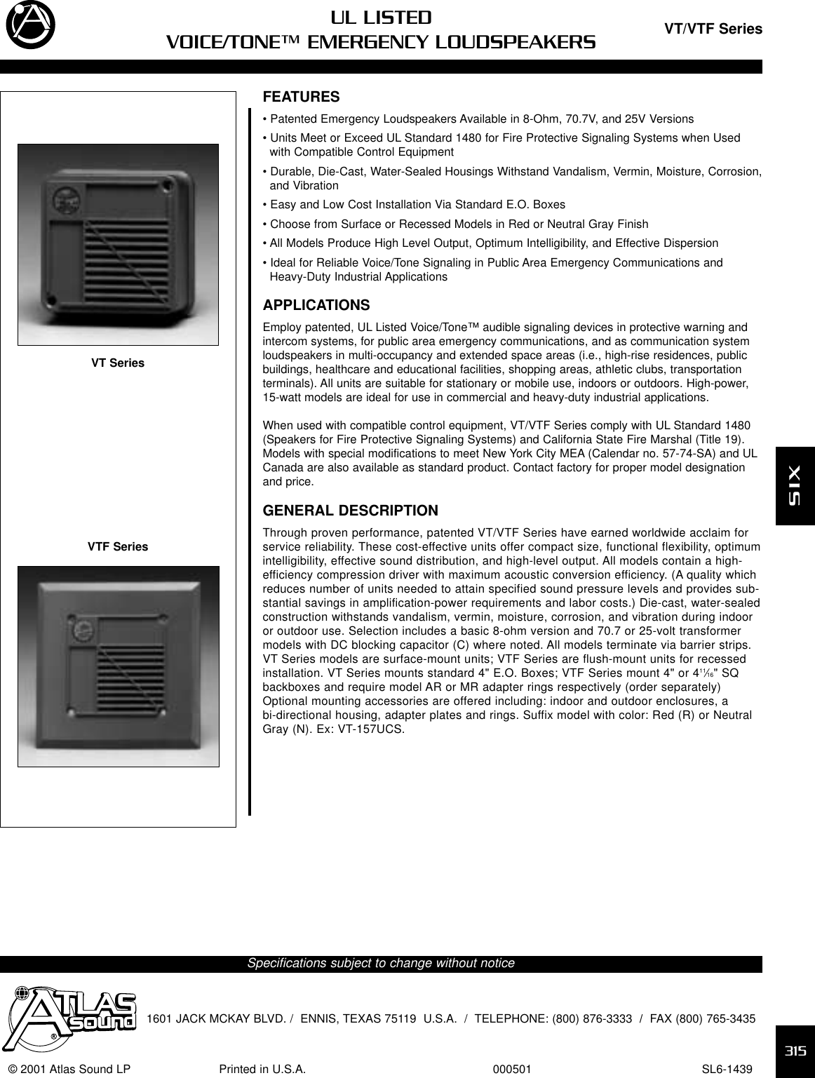 Page 1 of 4 - Atlas-Sound Atlas-Sound-Speaker-Users-Manual-  Atlas-sound-speaker-users-manual