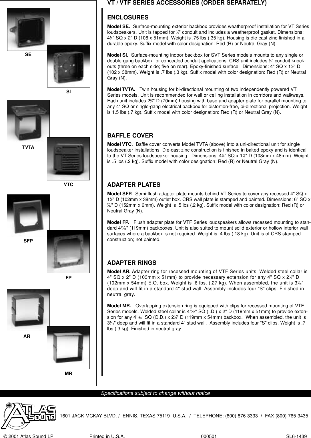 Page 2 of 4 - Atlas-Sound Atlas-Sound-Speaker-Users-Manual-  Atlas-sound-speaker-users-manual