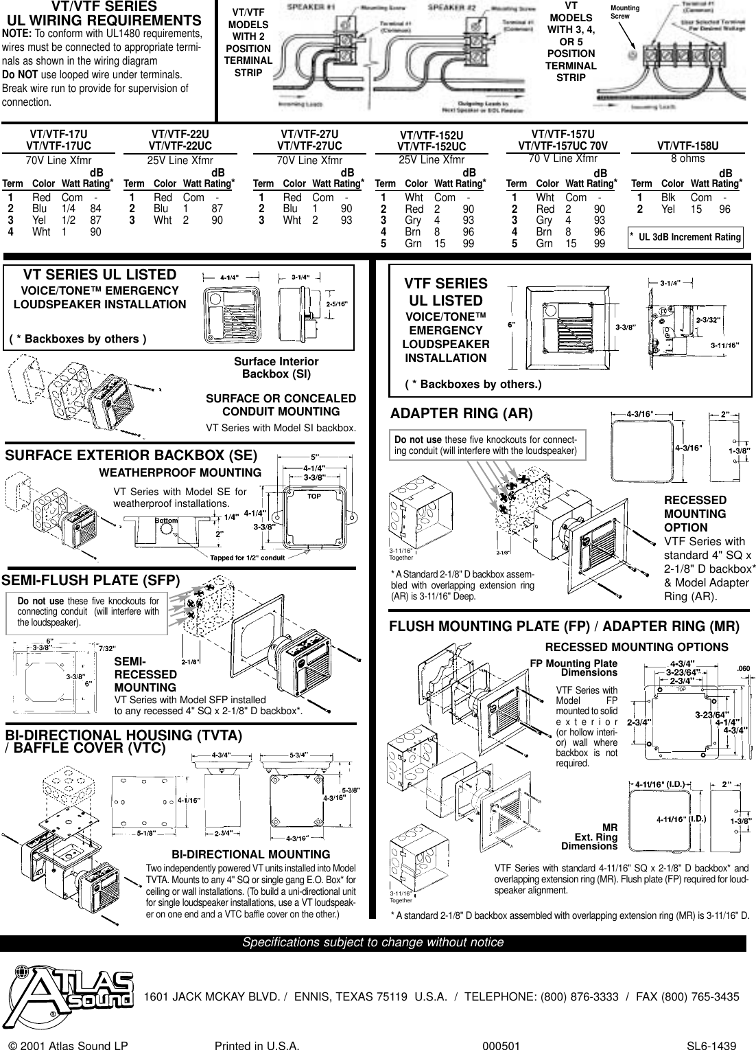 Page 4 of 4 - Atlas-Sound Atlas-Sound-Speaker-Users-Manual-  Atlas-sound-speaker-users-manual