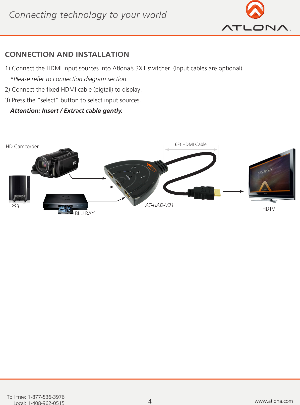 Page 5 of 8 - Atlona AT-HAD-V31 User Manual To The F278a27d-9172-4d1f-acb4-8fb955410b36