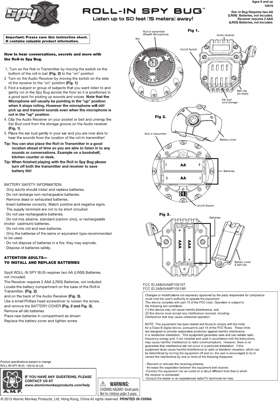 FCC ID:2AB4XAMP10519TFCC ID:2AB4XAMP10519R