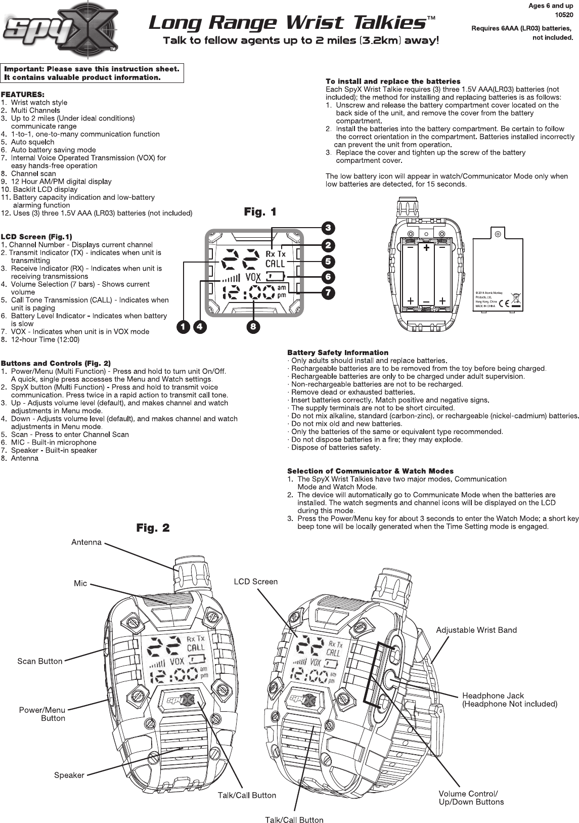 Long Range Wrist Talkies 
