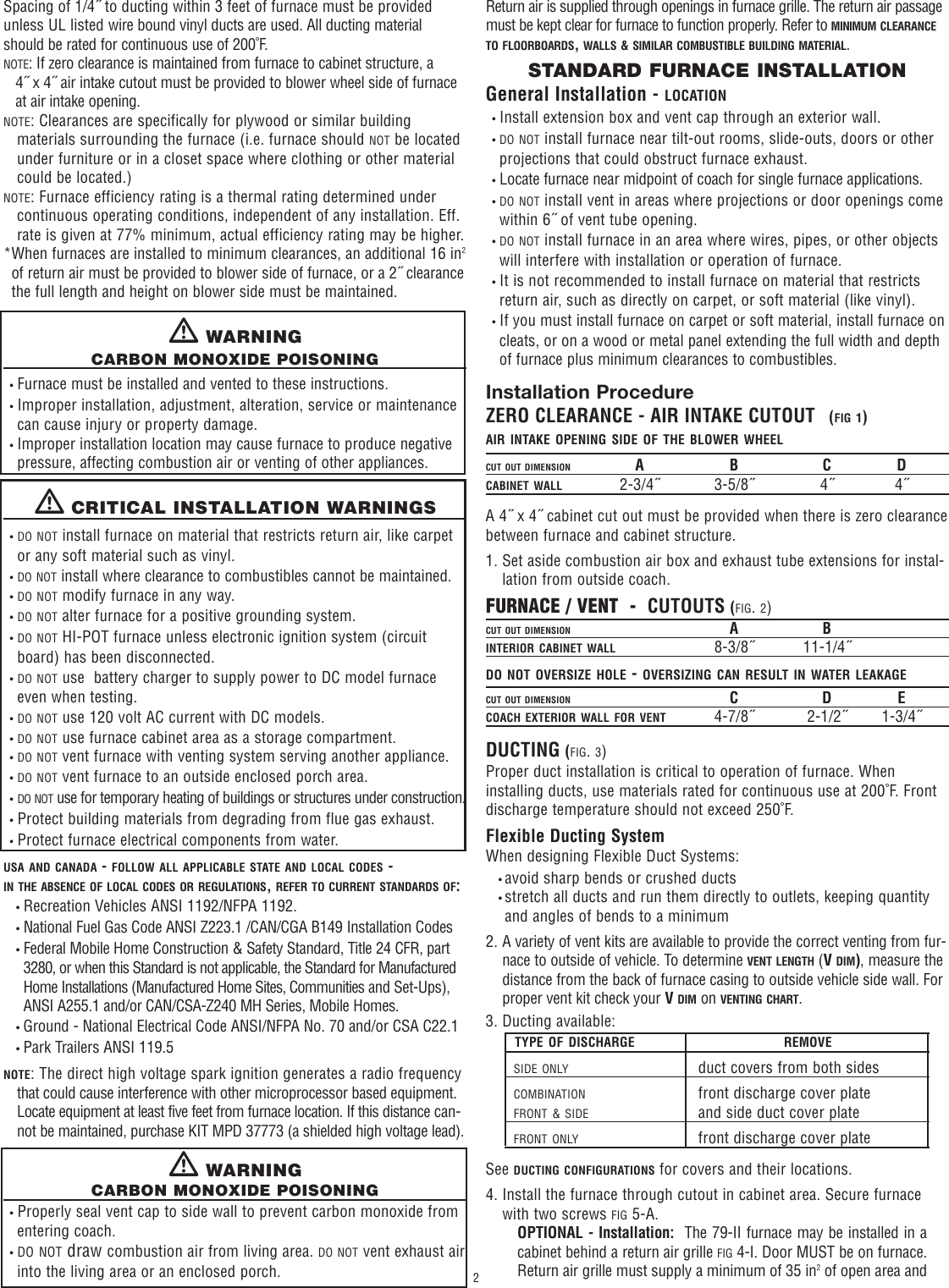 Page 2 of 5 - Atwood-Mobile-Products Atwood-Mobile-Products-Atwood-Mobile-Products-Furnace-7916-Ii-Users-Manual-  Atwood-mobile-products-atwood-mobile-products-furnace-7916-ii-users-manual