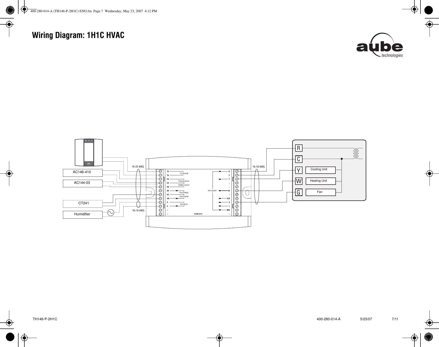 Page 7 of 11 - Aube-Technologies Aube-Technologies-Hvac-Th146-P-2H1C-Users-Manual- 400-280-014-A (TH146-P-2H1C) ENG  Aube-technologies-hvac-th146-p-2h1c-users-manual