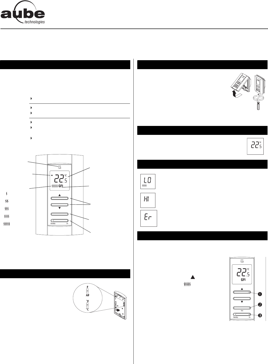 Aube Technologies Hydronic Floor Heating Th114 Users Manual 400 114 000 B ( TH114) ENG