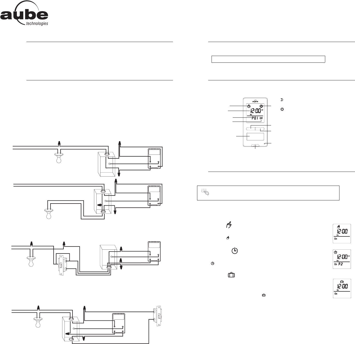 Aube Technologies Ti073 Users Manual 400 073 000 A Eng