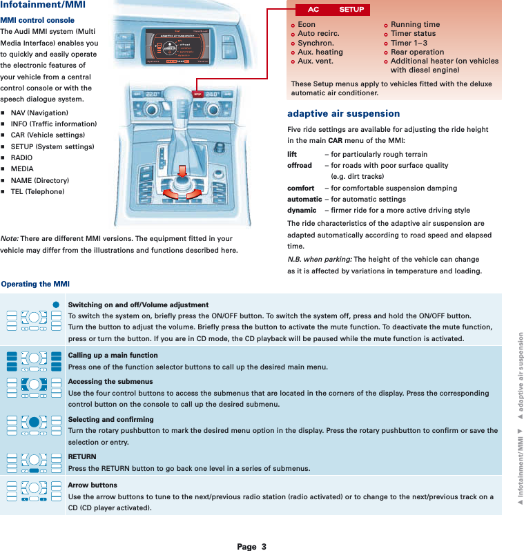 Page 3 of 8 - Audi Audi-Q7-Quick-Reference-Guide- ManualsLib - Makes It Easy To Find Manuals Online! Audi-q7-quick-reference-guide