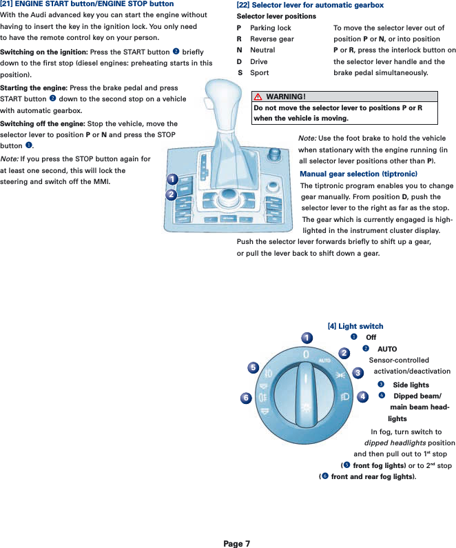 Page 7 of 8 - Audi Audi-Q7-Quick-Reference-Guide- ManualsLib - Makes It Easy To Find Manuals Online! Audi-q7-quick-reference-guide