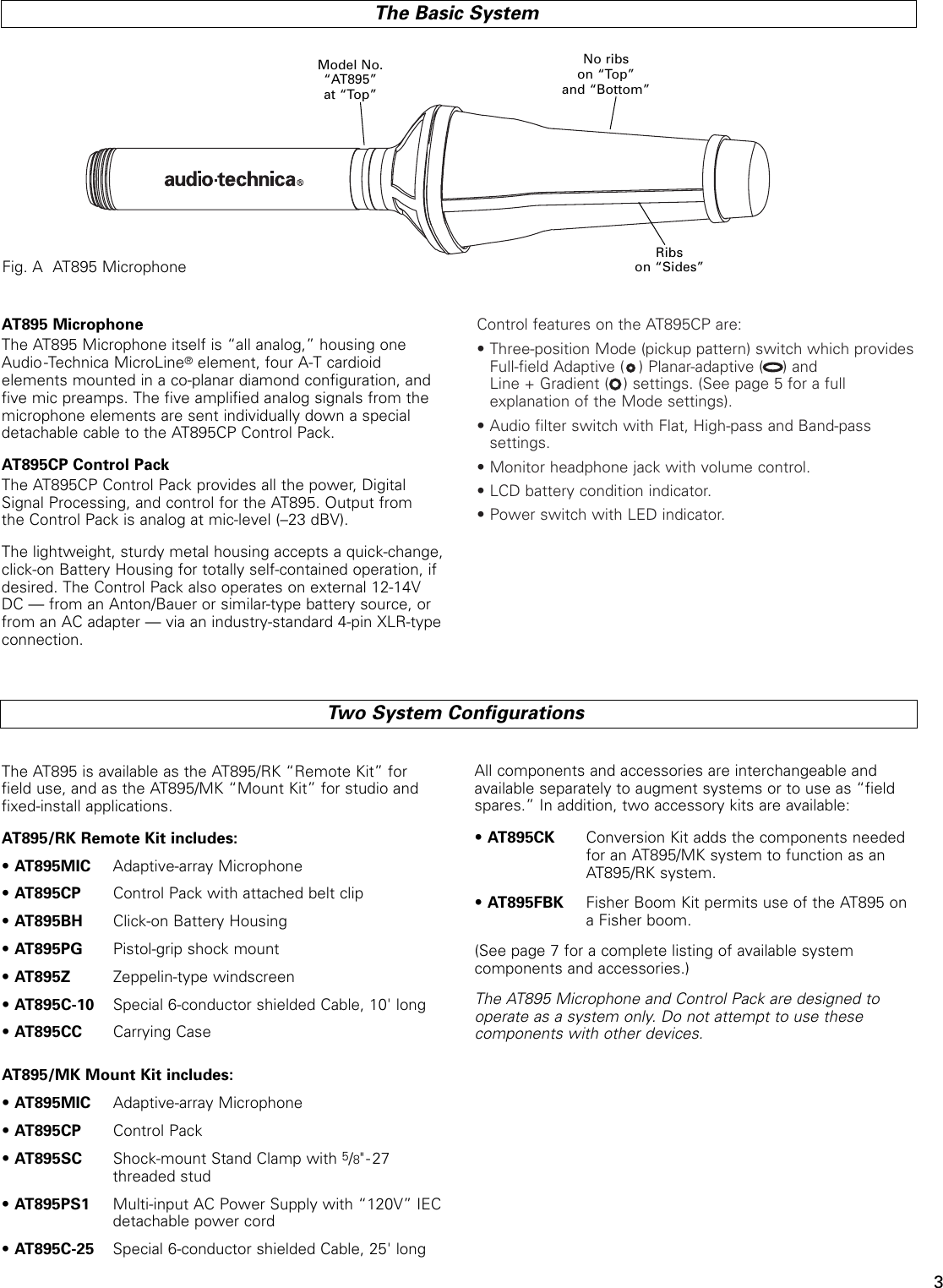 Page 3 of 8 - Audio-Technica Audio-Technica-At895-Users-Manual- P51171-x/AT895 OwnMan  Audio-technica-at895-users-manual