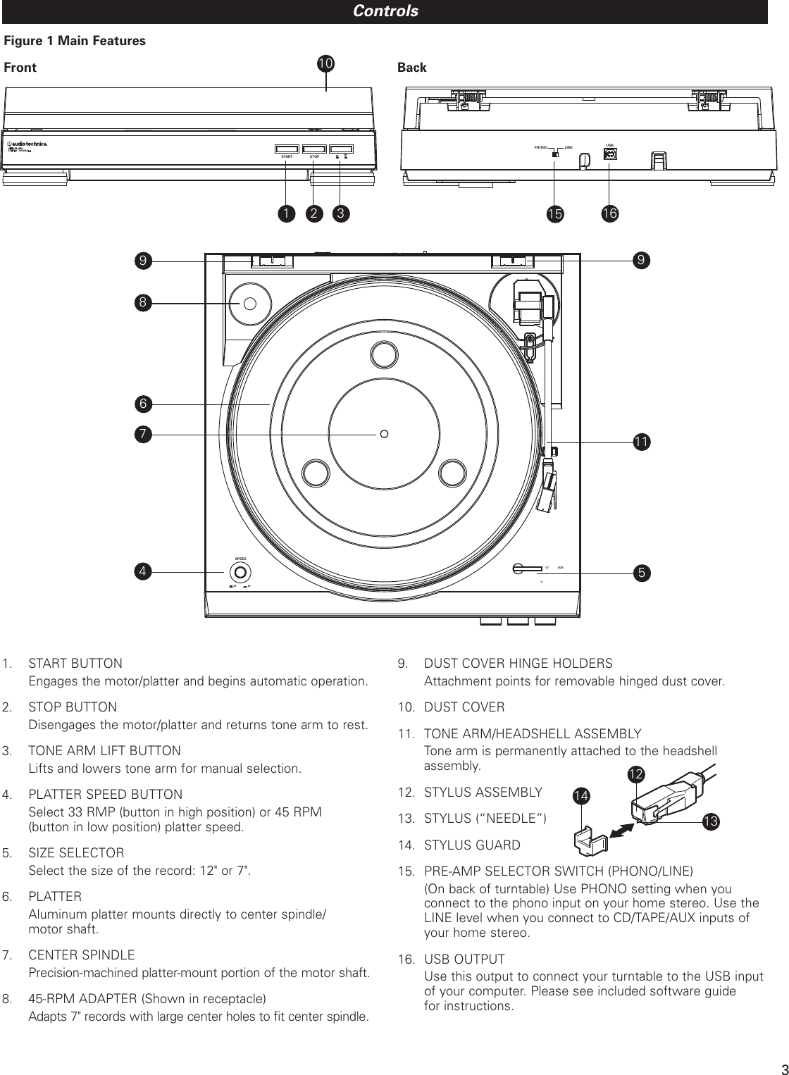 Page 3 of 8 - Audio-Technica Audio-Technica-At-Lp2D-Usb-Users-Manual- AT-LP2D USB_OM  Audio-technica-at-lp2d-usb-users-manual