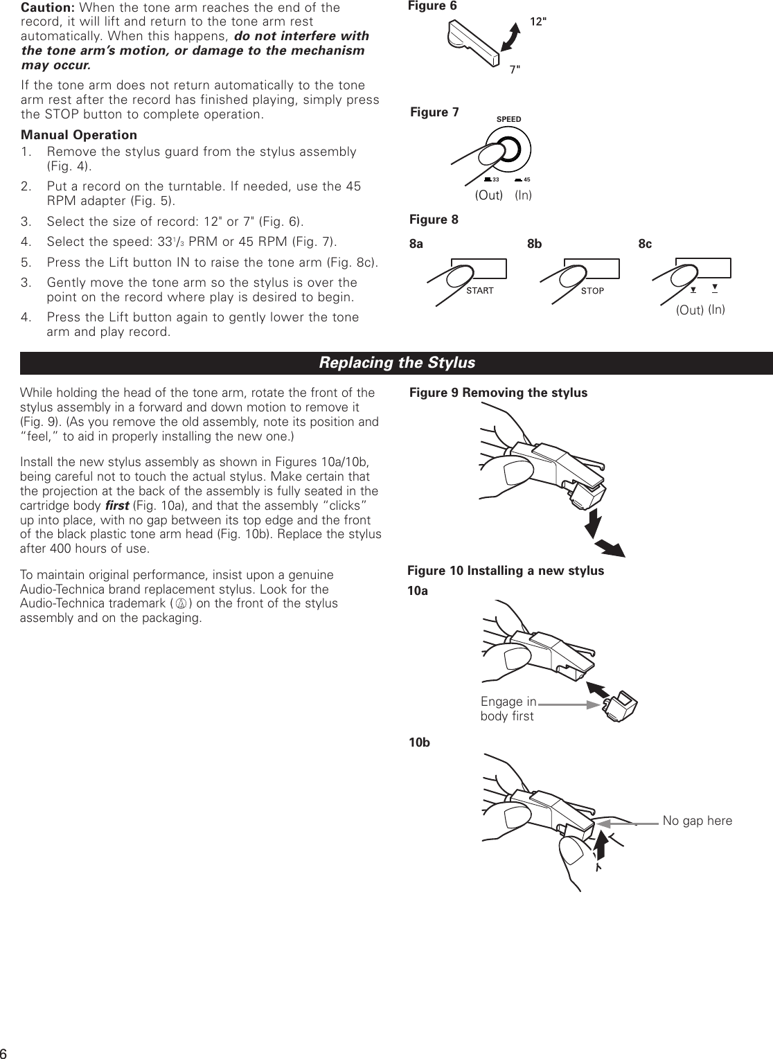 Page 6 of 8 - Audio-Technica Audio-Technica-At-Lp2D-Usb-Users-Manual- AT-LP2D USB_OM  Audio-technica-at-lp2d-usb-users-manual