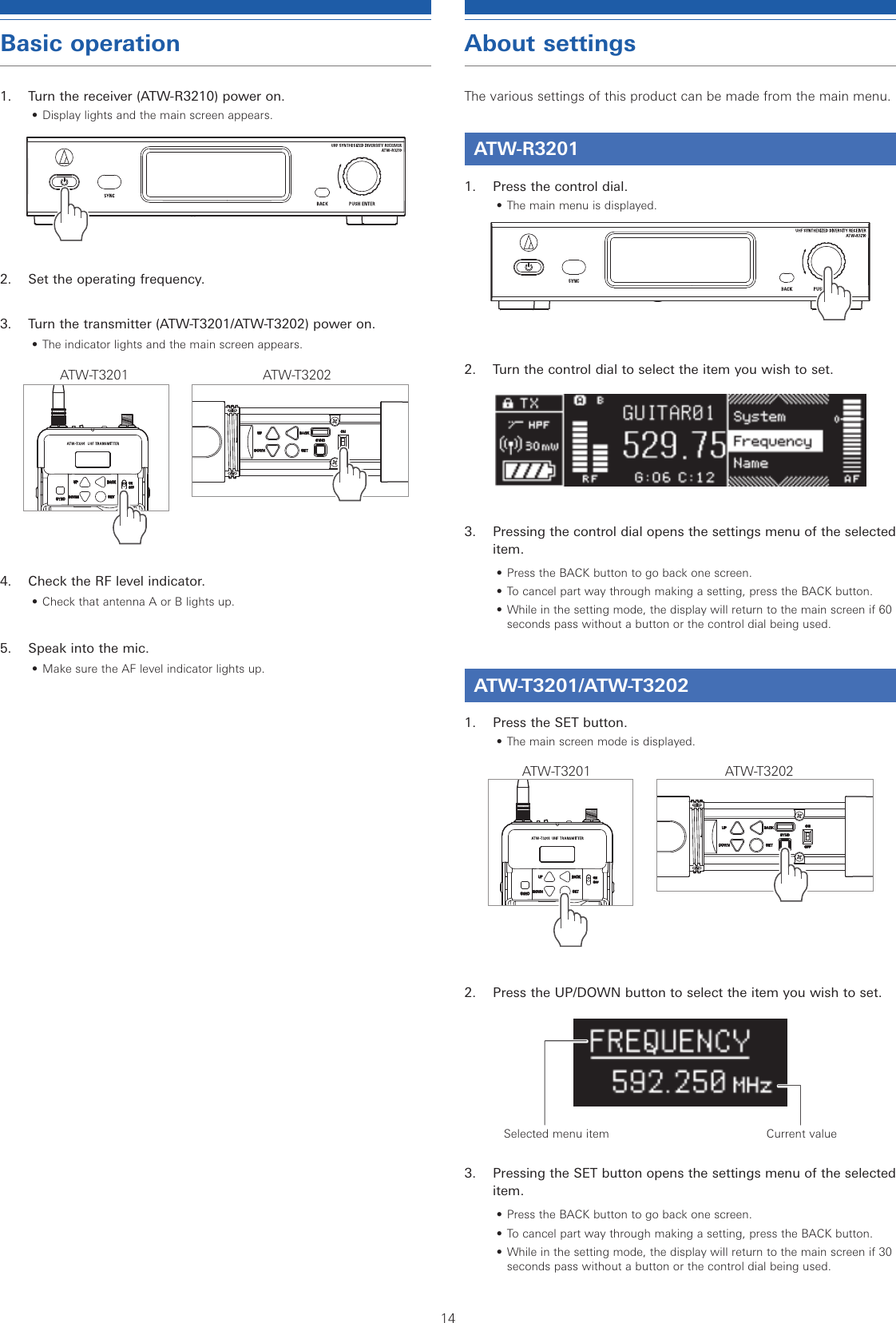 Page 15 of Audio Technica T3202EE1 3000 SERIES HANDHELD TRANSMITTER User Manual 