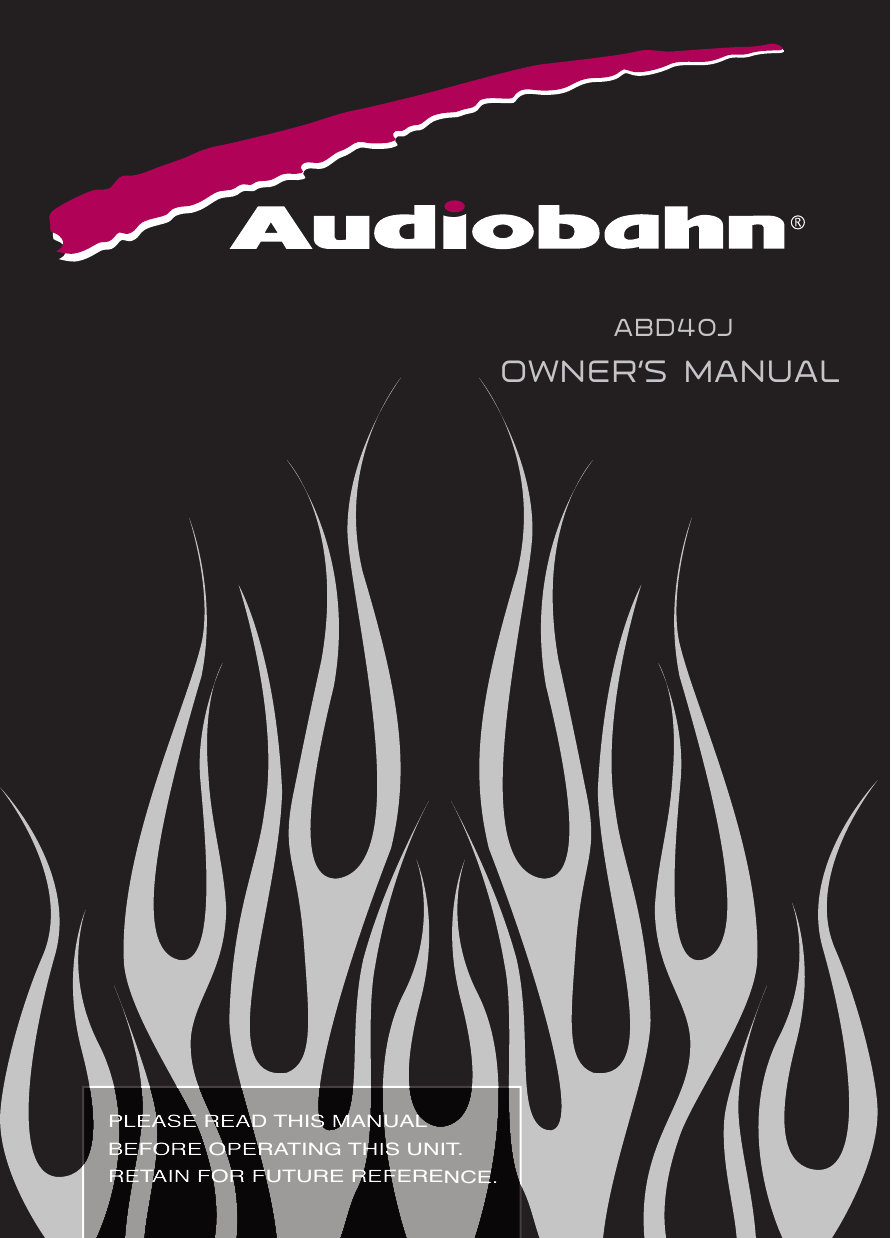 Page 1 of 12 - Audiobahn Audiobahn-Abd40J-Users-Manual-  Audiobahn-abd40j-users-manual