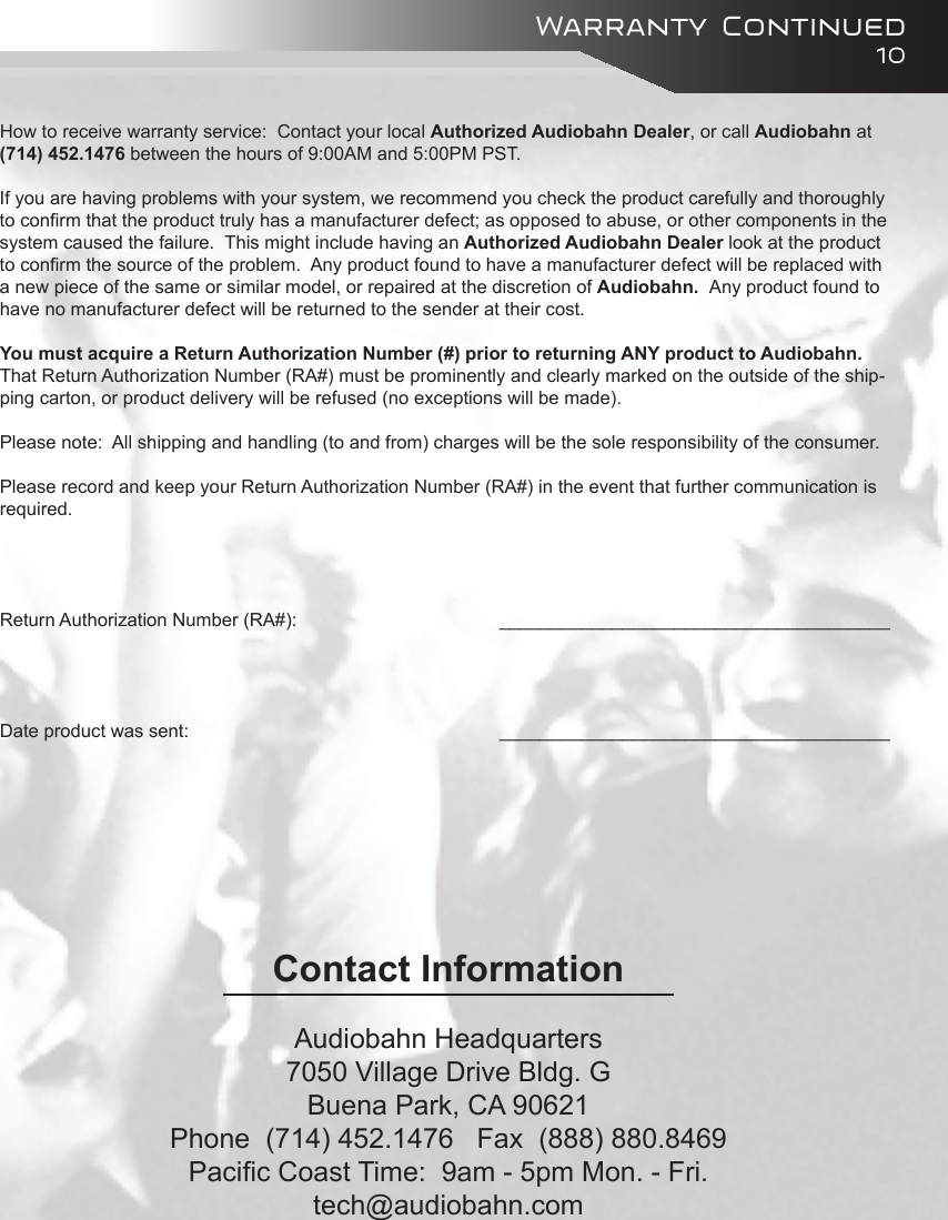 Page 11 of 12 - Audiobahn Audiobahn-Abd40J-Users-Manual-  Audiobahn-abd40j-users-manual