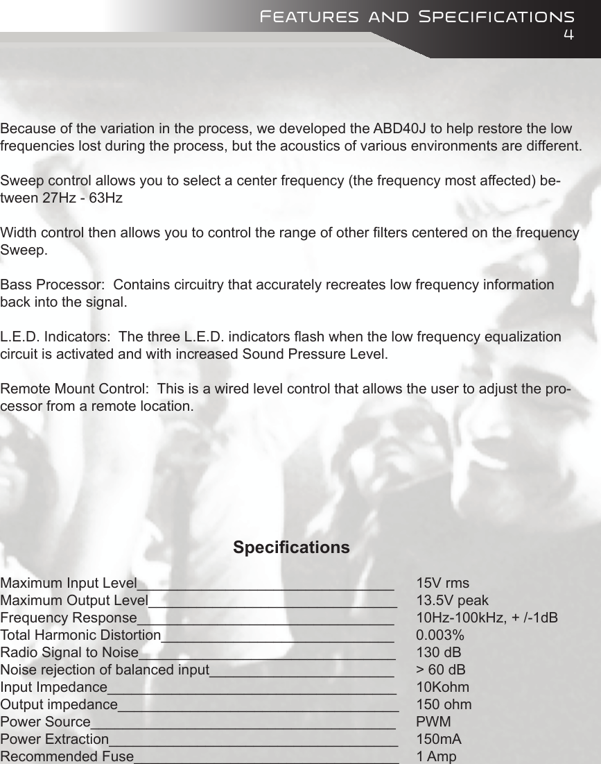 Page 5 of 12 - Audiobahn Audiobahn-Abd40J-Users-Manual-  Audiobahn-abd40j-users-manual