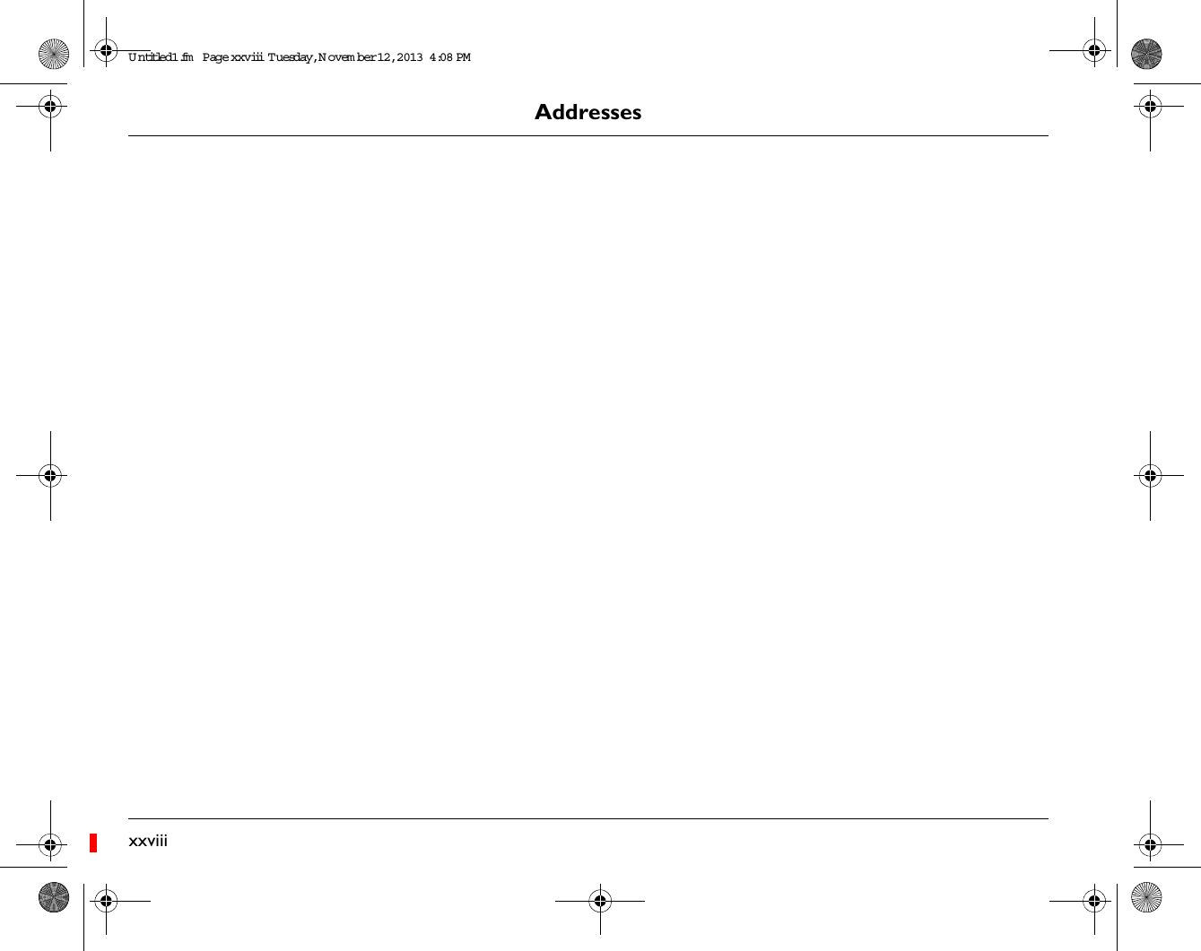 xxviiiAddressesUntitled1.fm  Page xxviii  T uesday, November 12, 2013  4:08 PM