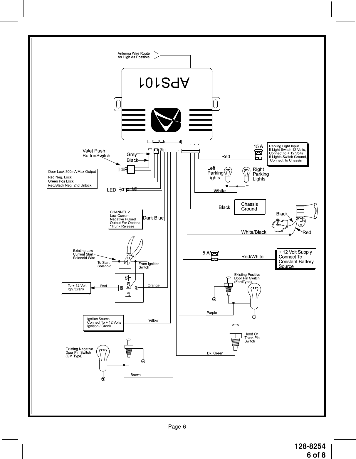 Page 6 of 8 - Audiovox Audiovox-Aps57E-Installation-Manual- 128-7127  Audiovox-aps57e-installation-manual