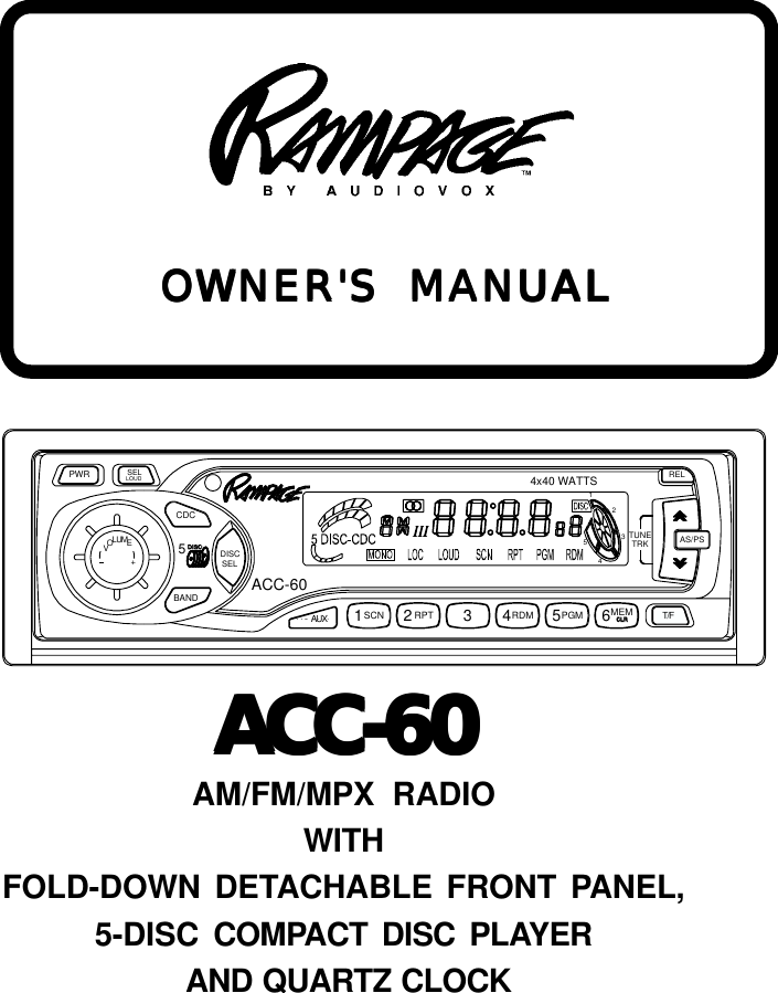 Audiovox Rampage Acc 60 Users Manual 1286158