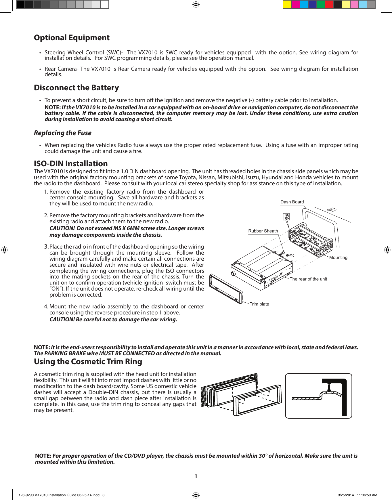 Page 3 of 6 - Audiovox Audiovox-Vx7010-Installation-Manual-  Audiovox-vx7010-installation-manual