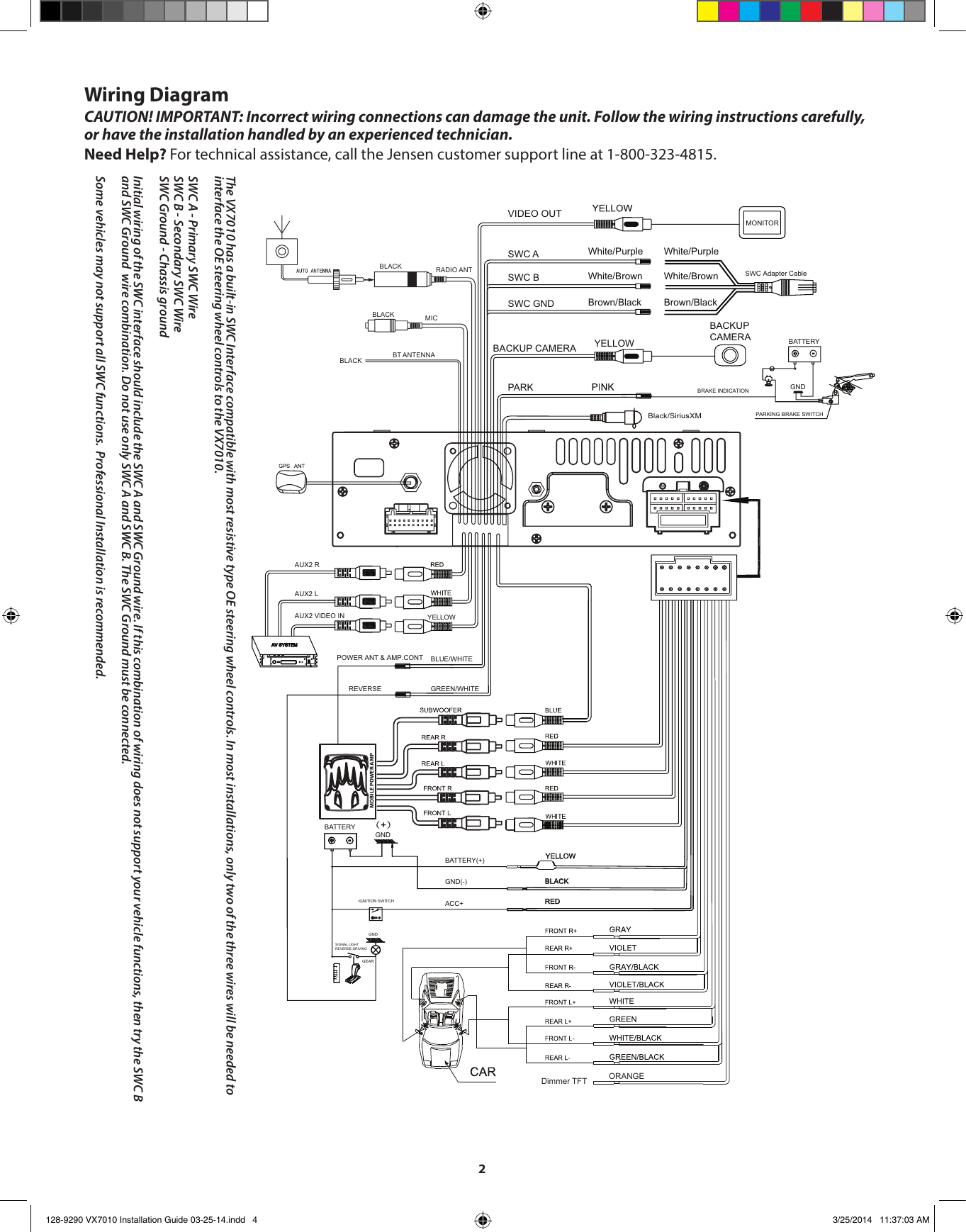 Page 4 of 6 - Audiovox Audiovox-Vx7010-Installation-Manual-  Audiovox-vx7010-installation-manual