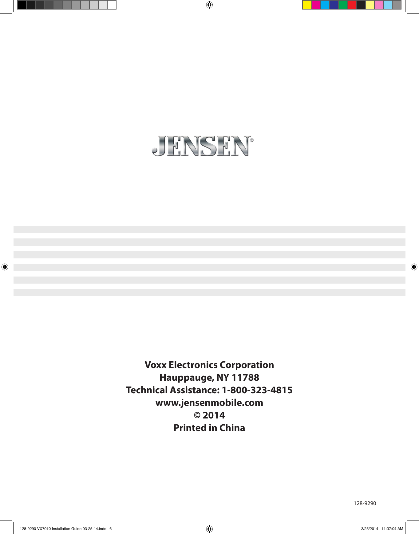 Page 6 of 6 - Audiovox Audiovox-Vx7010-Installation-Manual-  Audiovox-vx7010-installation-manual