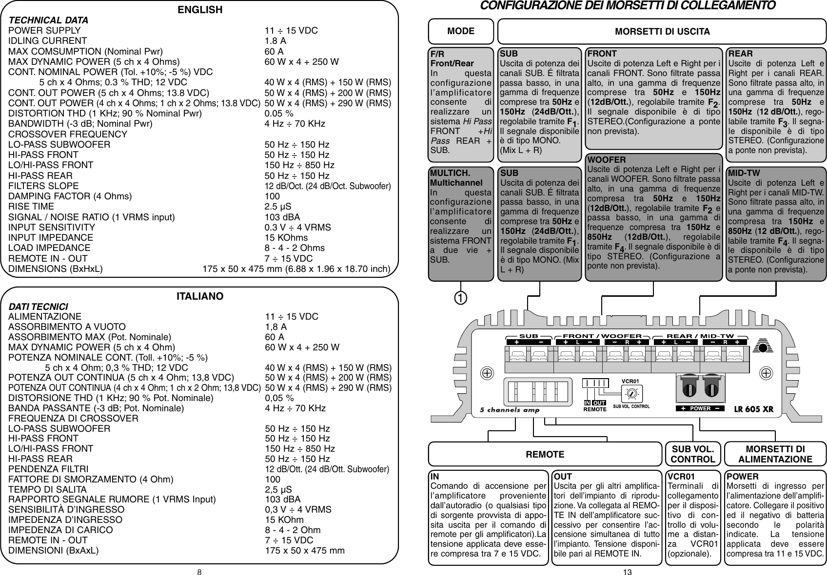 Page 8 of 10 - Audison Audison-Lr-605-Xr-Users-Manual- LR 605 XR Impagianto  Audison-lr-605-xr-users-manual