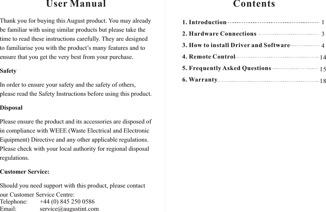 Page 2 of 12 - August T202_manual_20160908 DVB-T202 EN