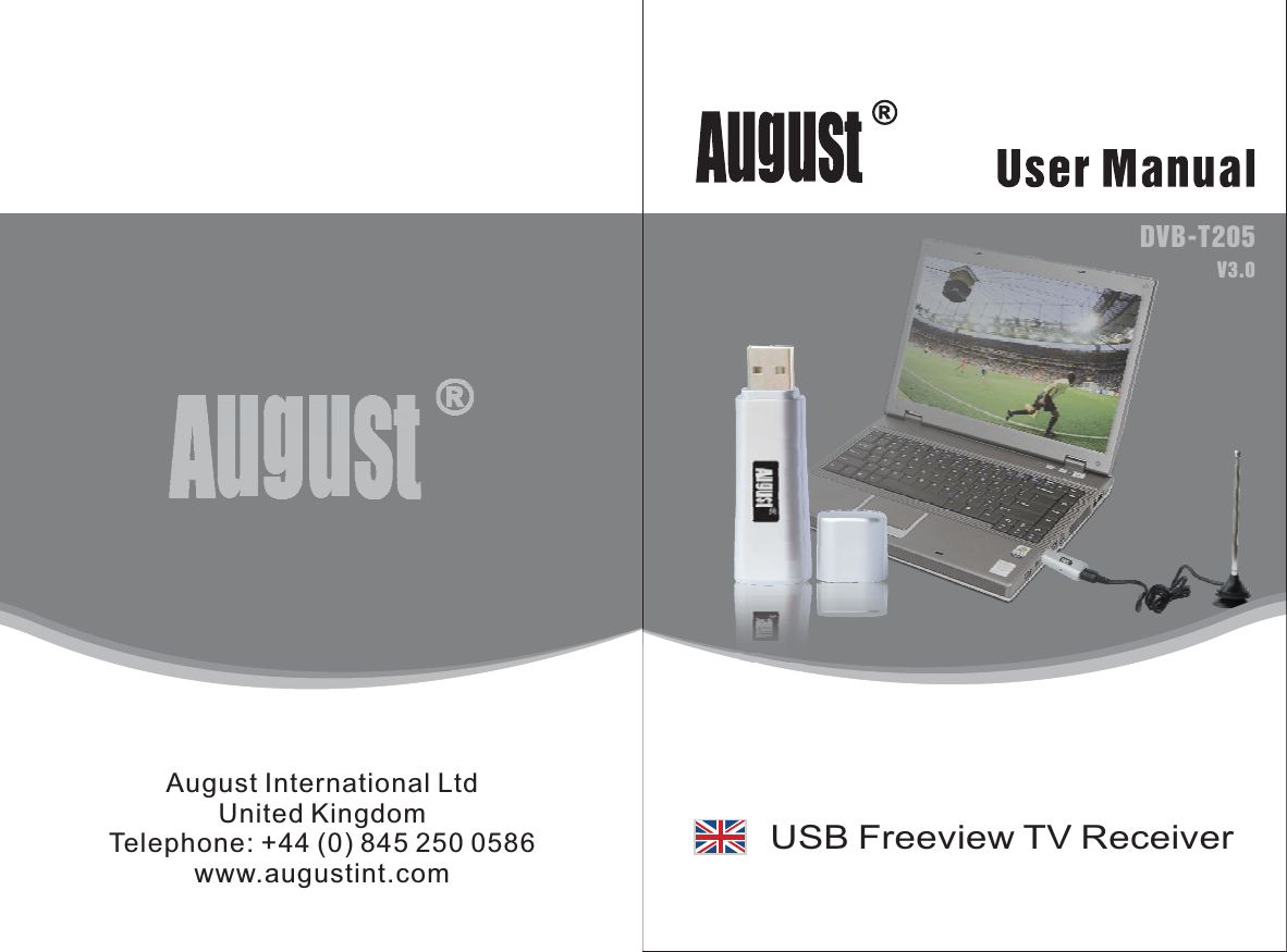 Page 1 of 12 - August T205 User Manual EN DVB-T205