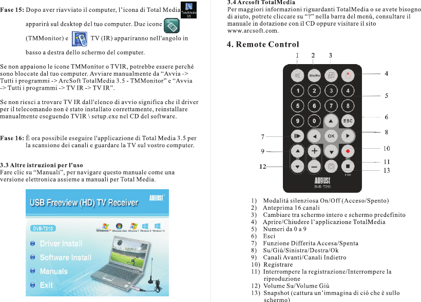Page 10 of 12 - August T210_ Manual_it_20160901 DVB-T210 IT