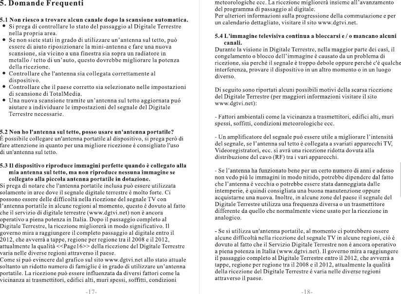 Page 11 of 12 - August T210_ Manual_it_20160901 DVB-T210 IT