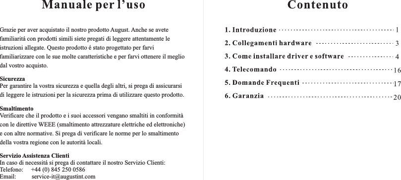 Page 2 of 12 - August T210_ Manual_it_20160901 DVB-T210 IT