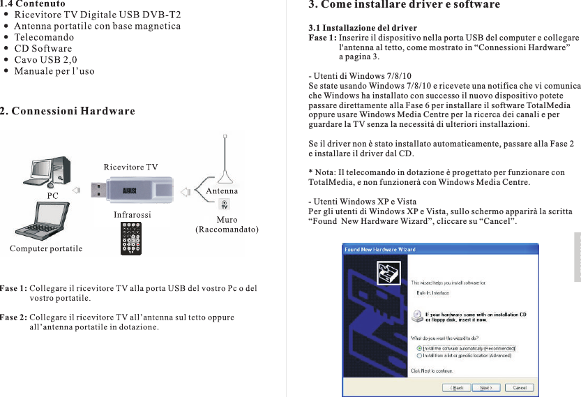 Page 4 of 12 - August T210_ Manual_it_20160901 DVB-T210 IT