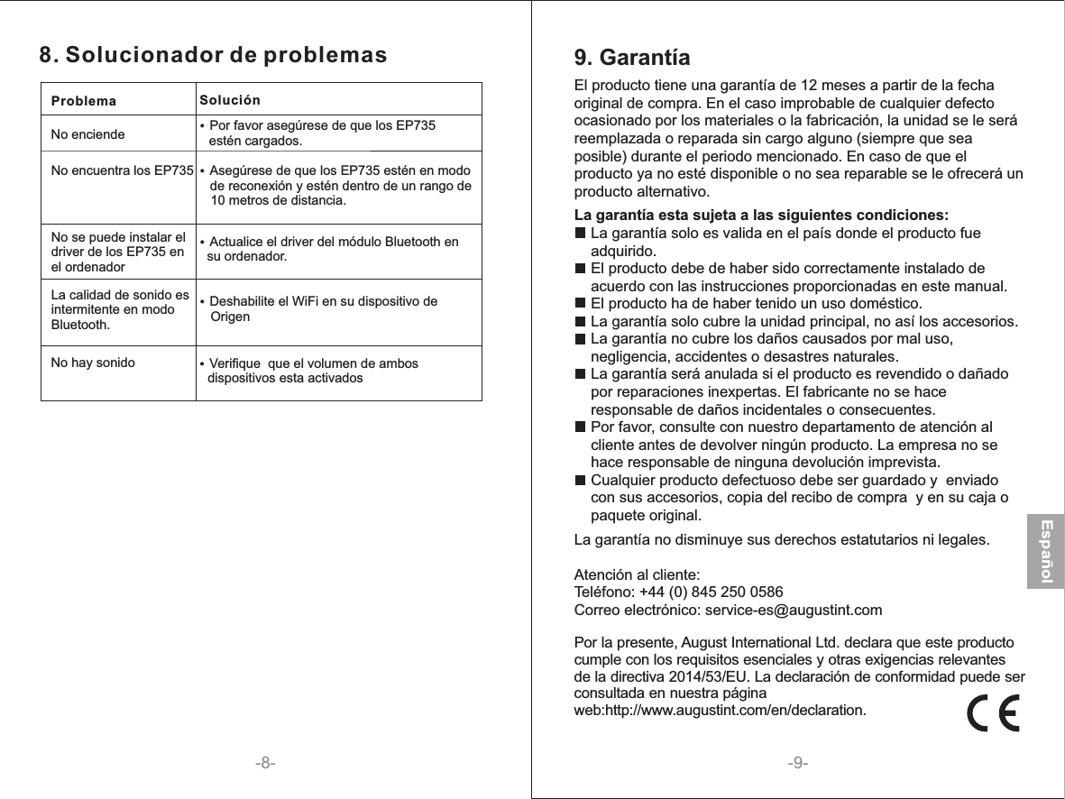 Page 6 of 7 - August EP735_manual_20171011 EP735 ES
