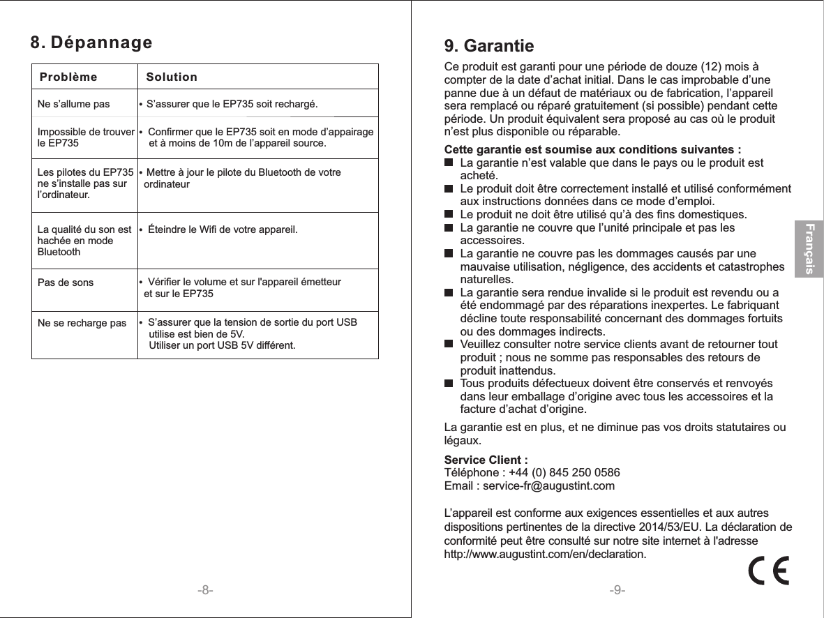 Page 6 of 6 - August EP735_manual_20171011 EP735 FR