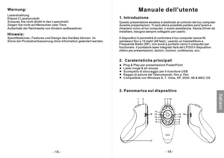 Page 1 of 3 - August LP320-manual_2014 LP320 IT