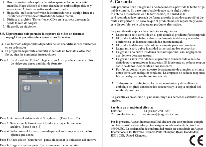 Page 9 of 9 - August VGB100_ Manual_es_20160909 VGB100 ES