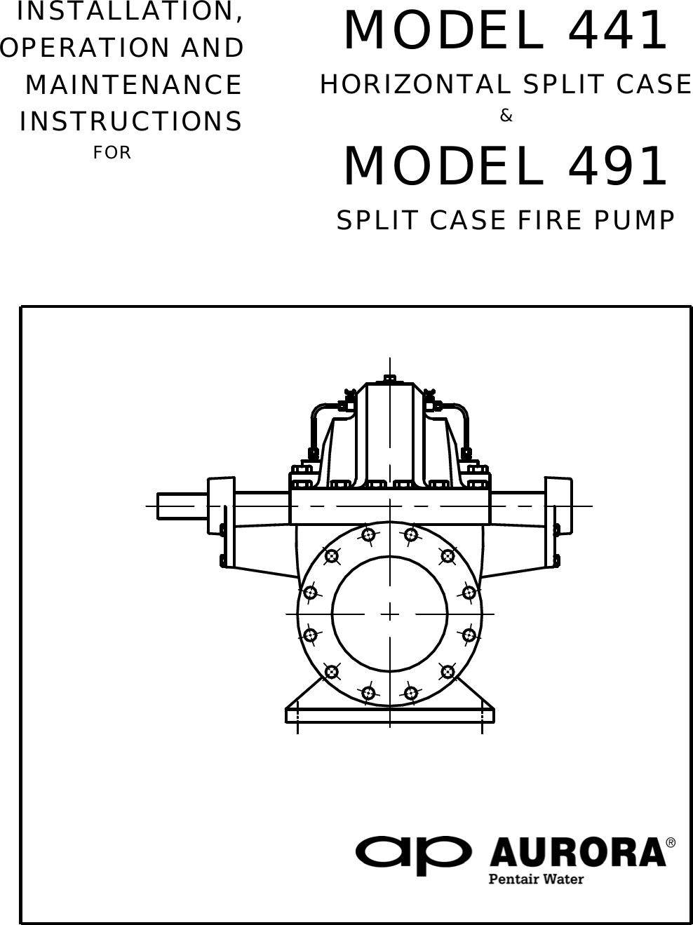 Aurora Products Water Pump 441 Users Manual 491 O M