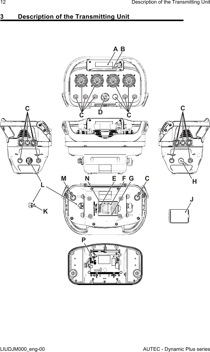 12LIUDJM000_eng-00Description of the Transmitting UnitAUTEC - Dynamic Plus series3  Description of the Transmitting UnitThis radio  device  complies  with Part  15  of  the  FCC Rules.Operation  i s  subject  to  the  following  two conditions:  (1)  this  device  may  not  cause  harmful interference,  and  (2)  this  device  must  accept  any interference received, including  interference that  may cause undesired operation.TA1336-00  AUTEC srlvia Pomaroli, 65 Caldogno (VI) ITALYBATTERY...................................... MBM06MH (7.2V       )............................................................. LPM02 (7.4V      )RADIO MODULE.......................................... FSAACI02AFREQUENCY............................................... 863-870MHzRF POWER................................................ &lt;25mW  ERPFREQUENCY............................................... 915-928MHzRF POWER................................................ &lt;50mW  ERP——————————————————————————————————————————————————————————————————————————————————————————————————————————————————————————————————IC: 9 061A-FM2NJ035FCC I D: OQA -FM2NJ035TU ID: XXXXXXMANIF.DATE XXXXJS/N:XXXXXXA BCDCCCLM N E F CKHGP