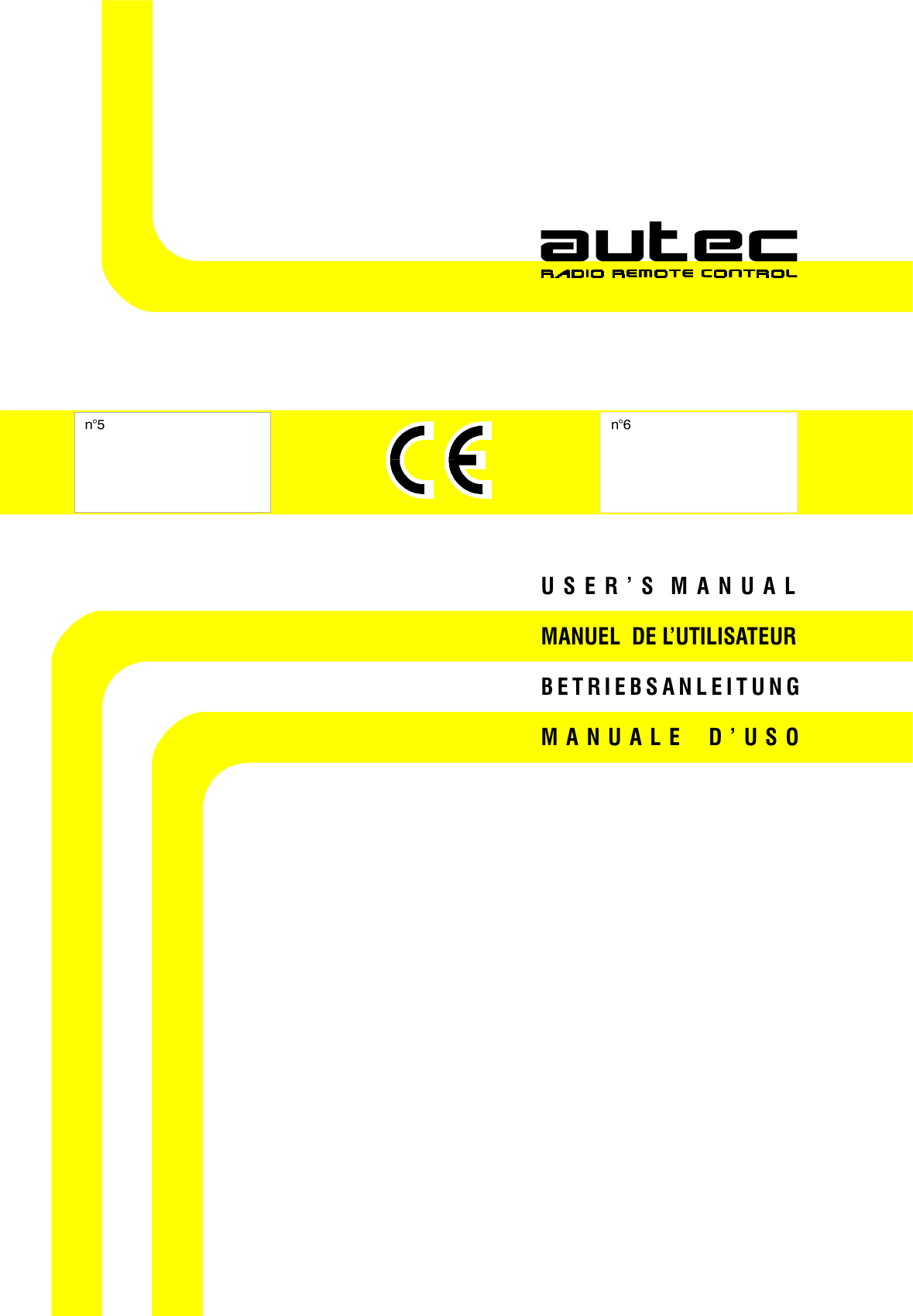 n°6n°5USERS   MANUALMANUEL  DE LUTILISATEURBETRIEBSANLEITUNGMANUALE     DUSO