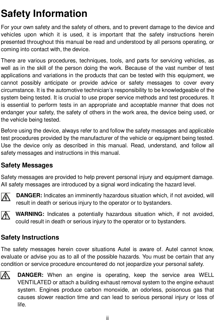 Page 2 of Autel Intelligent Tech MAXISYSELITE2 AUTOMOTIVE DIAGNOSTIC & ANALYSIS SYSTEM User Manual 
