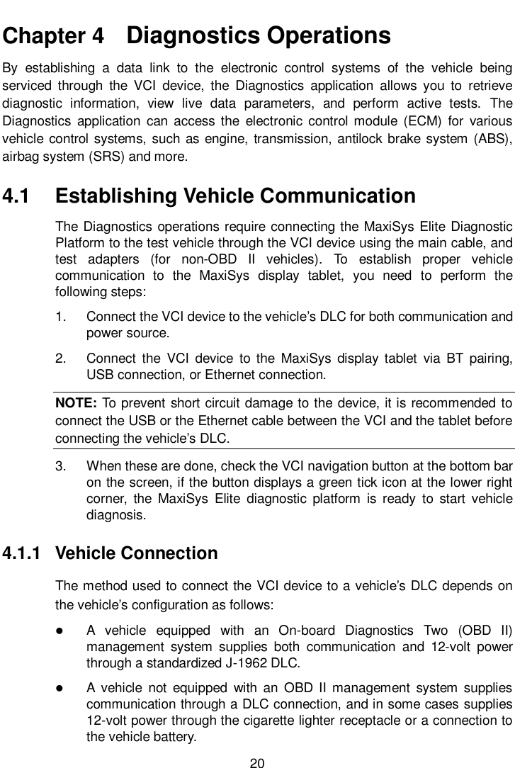 Page 27 of Autel Intelligent Tech MAXISYSELITE2 AUTOMOTIVE DIAGNOSTIC & ANALYSIS SYSTEM User Manual 