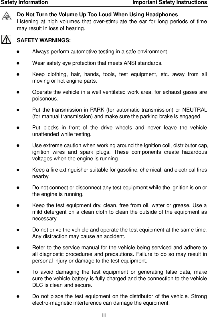 Page 3 of Autel Intelligent Tech MAXISYSELITE2 AUTOMOTIVE DIAGNOSTIC & ANALYSIS SYSTEM User Manual 