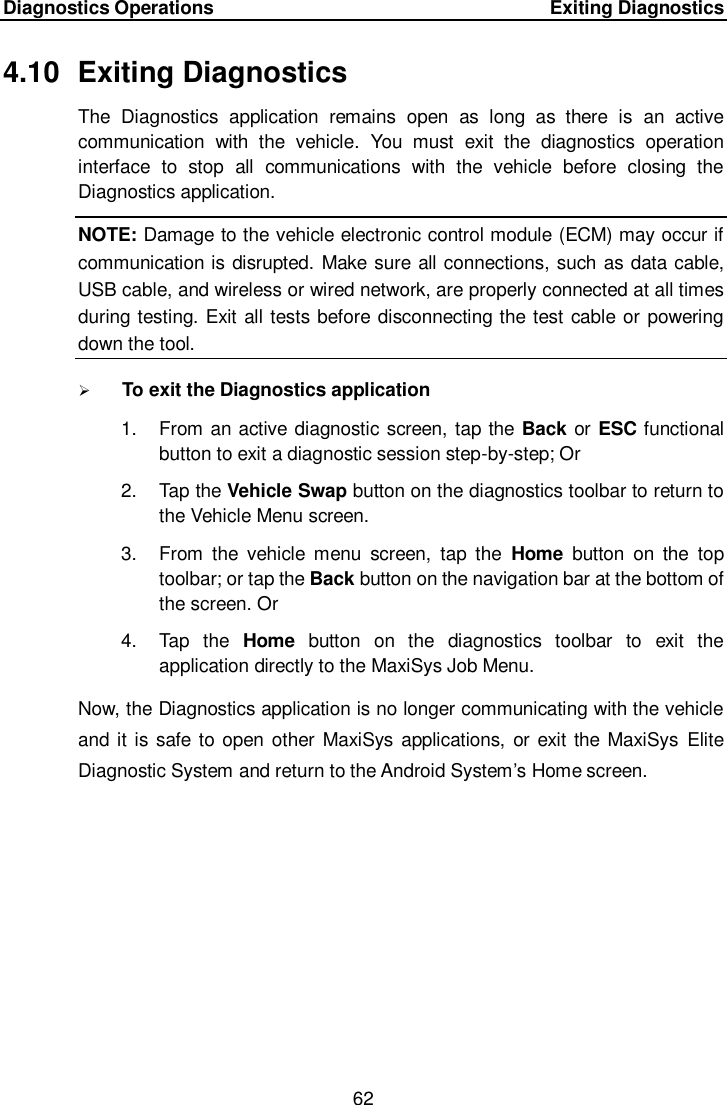 Page 69 of Autel Intelligent Tech MAXISYSELITE2 AUTOMOTIVE DIAGNOSTIC & ANALYSIS SYSTEM User Manual 