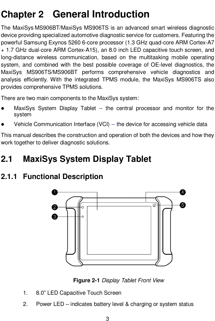 Page 10 of Autel Intelligent Tech MAXISYSMY906BT AUTOMOTIVE DIAGNOSTIC & ANALYSIS SYSTEM User Manual 